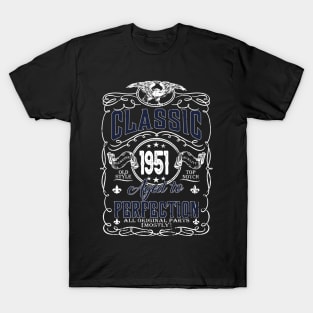 73th Birthday Gift for Men Classic 1951 Aged to Perfection T-Shirt